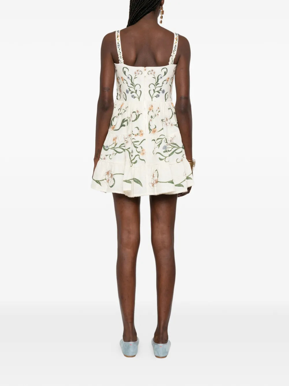 Agua By Agua Bendita Lima Floral Print Mini Dress