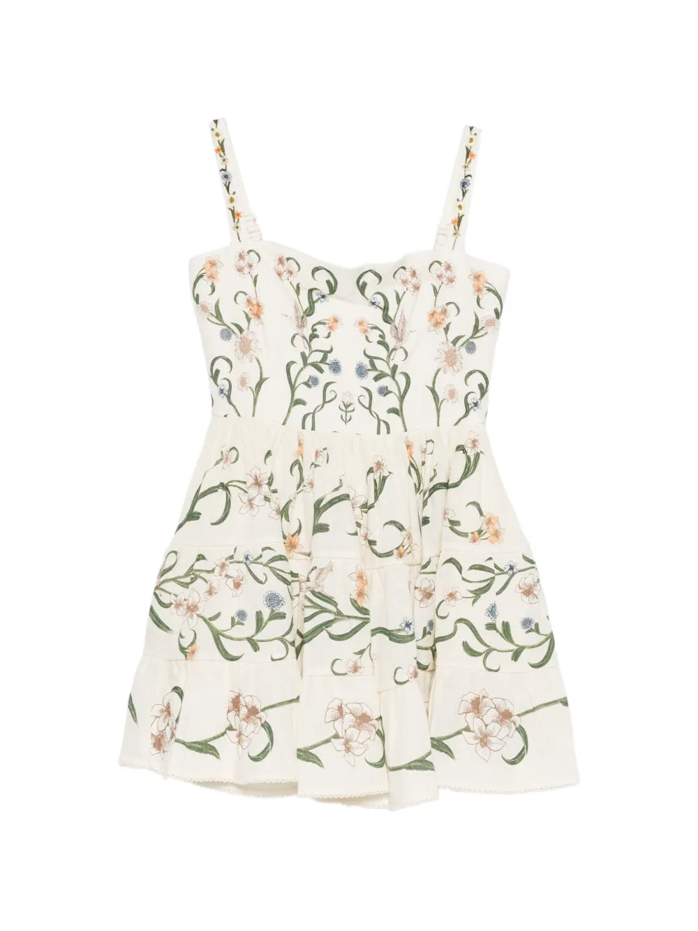 Agua By Agua Bendita Lima Floral Print Mini Dress
