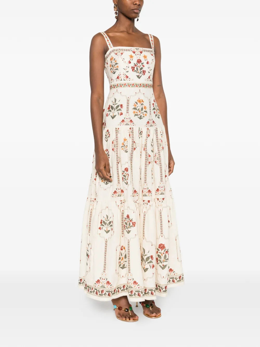 Agua By Agua Bendita Lima Floral Maxi Dress