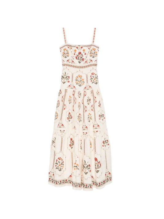 Agua By Agua Bendita Lima Floral Maxi Dress