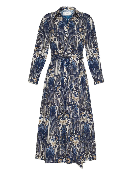 Cara Cara Paisley Print Tiered Shirt Dress
