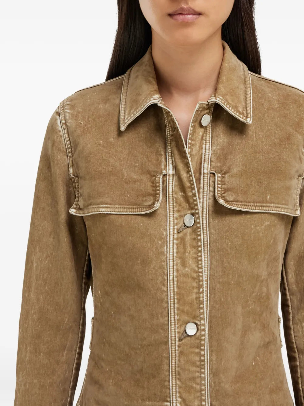 Ferragamo Flocked Shirt Mini Dress