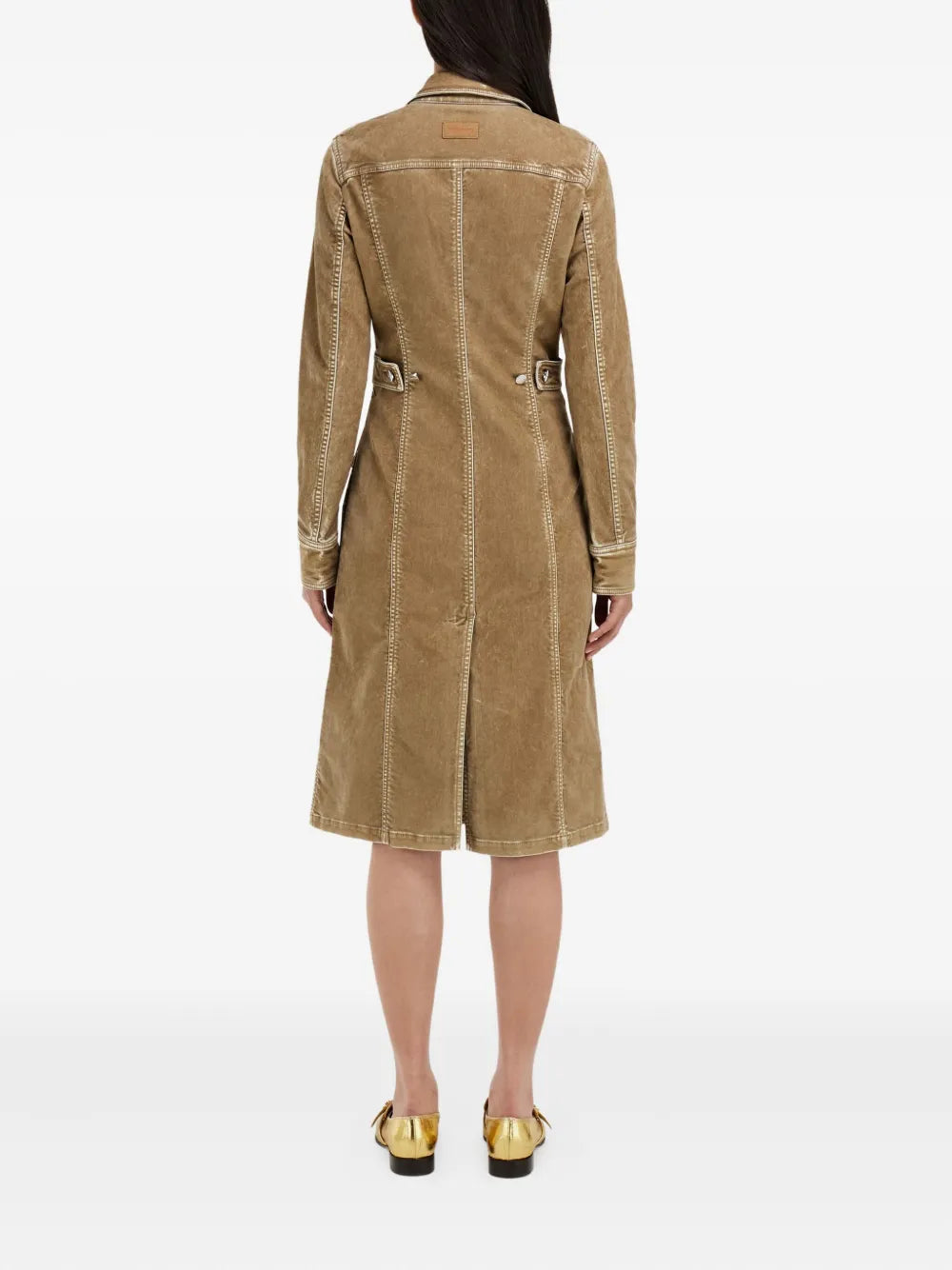 Ferragamo Flocked Shirt Mini Dress