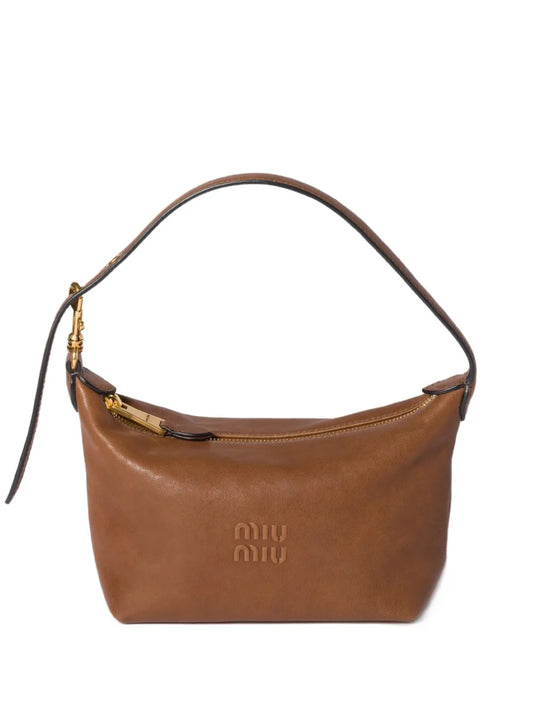 Miu Miu Logo Embossed Shoulder Bag