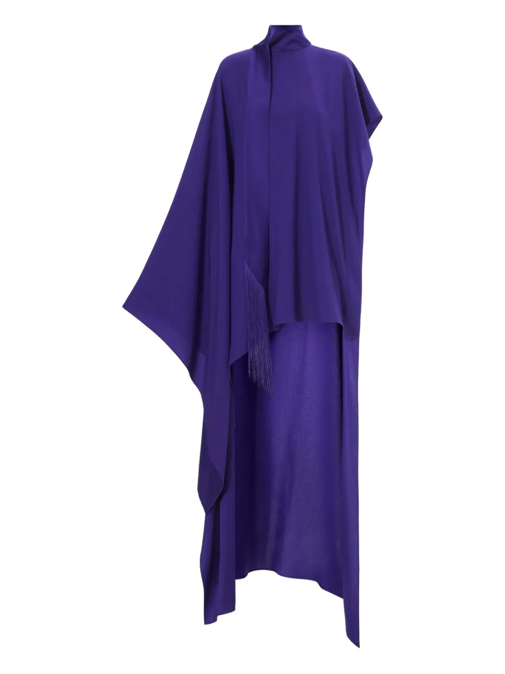Taller Marmo California Fringed High Neck Asymmetric Dress