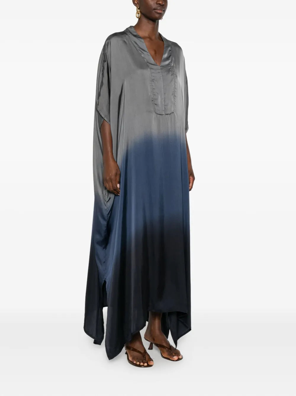 Yavi V Neck Ombre Dress