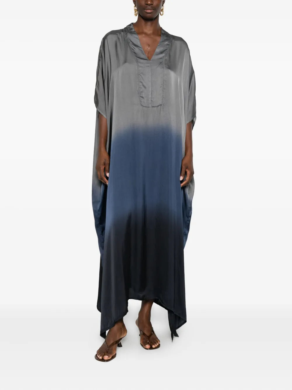 Yavi V Neck Ombre Dress