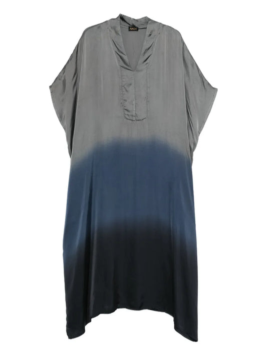 Yavi V Neck Ombre Dress