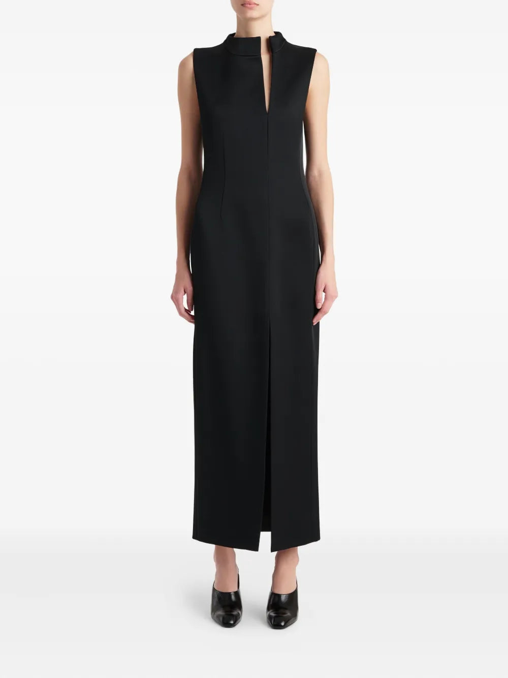 Khaite Slit Detail Sleeveless Midi Dress