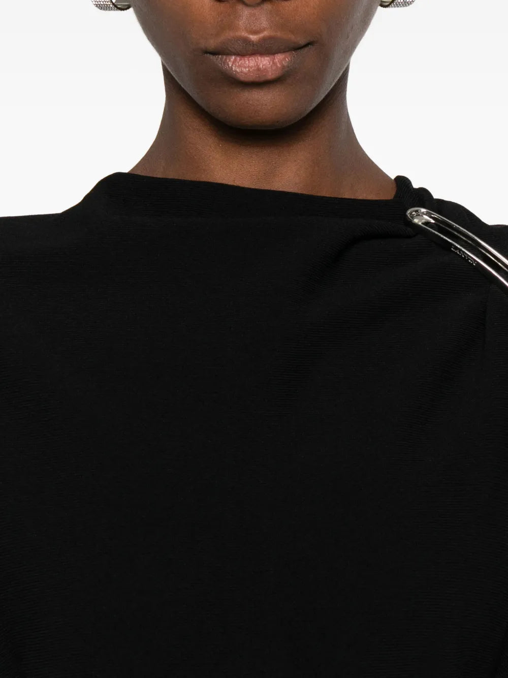 Lanvin Safety Pin Fringed Midi Dress