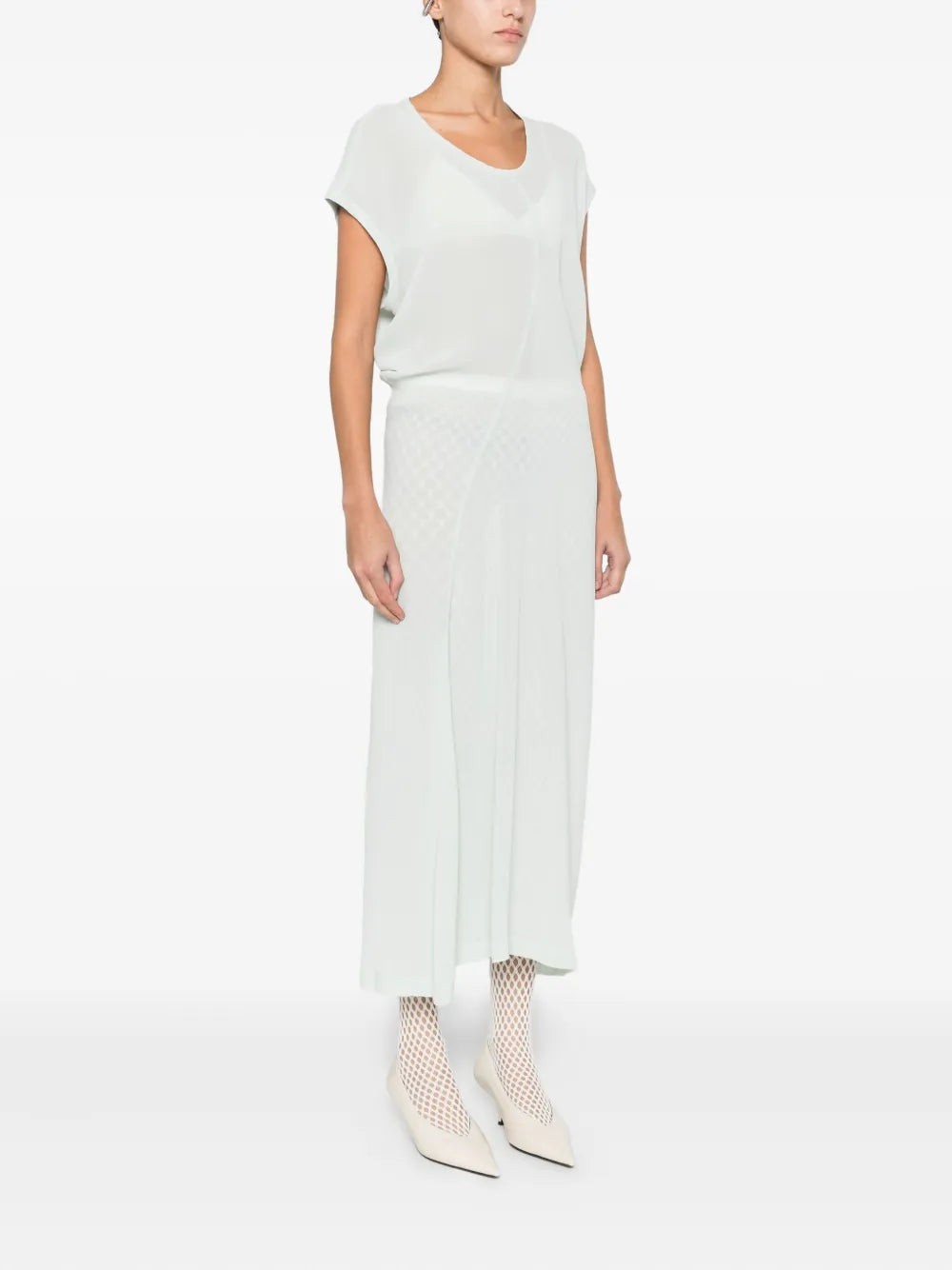 6397 Round Neck Midi Dress