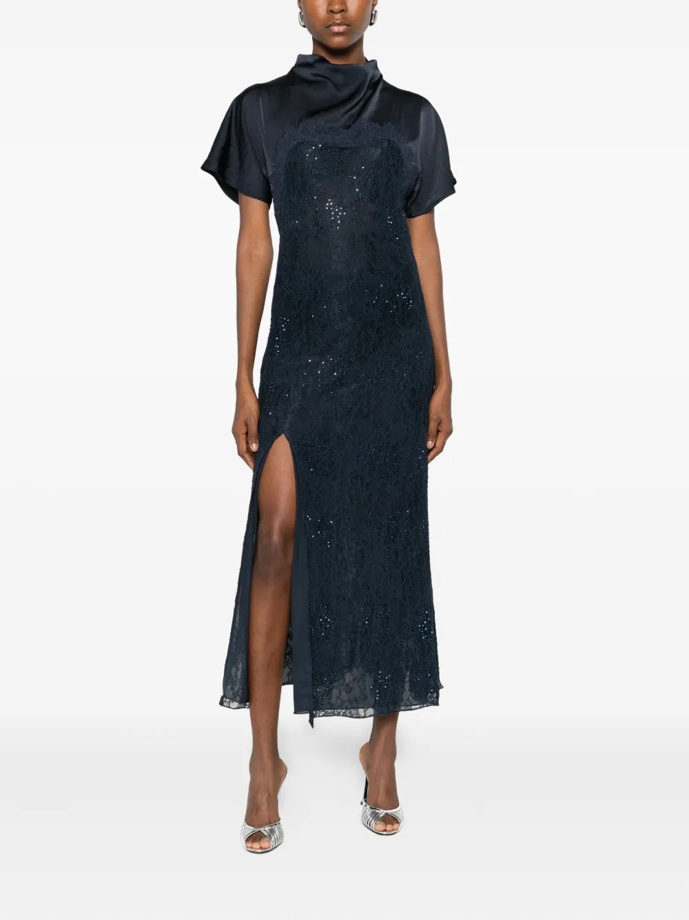 Pinko Floral Lace Sequin Dress