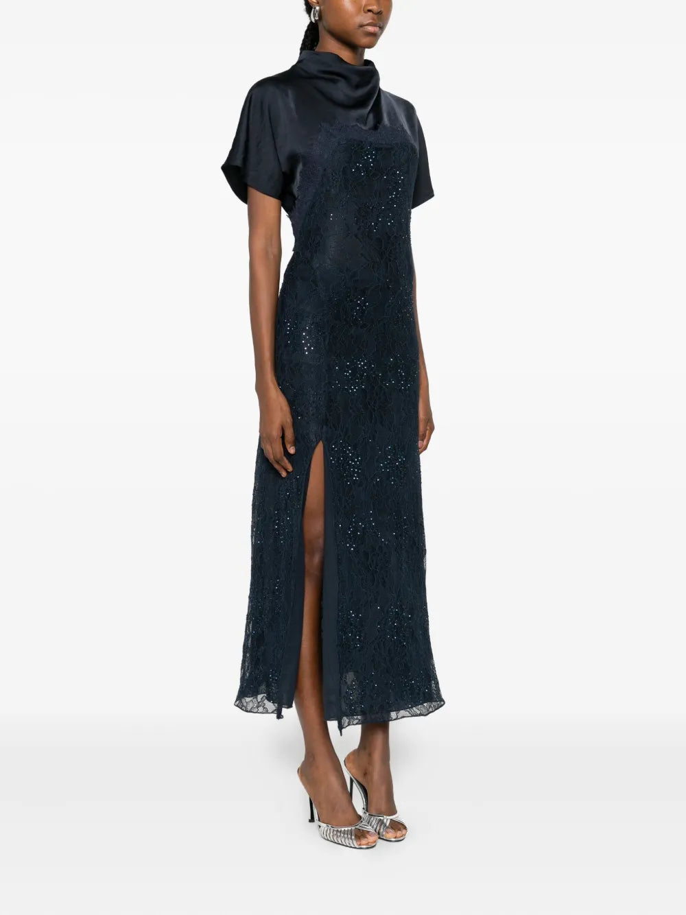 Pinko Floral Lace Sequin Dress