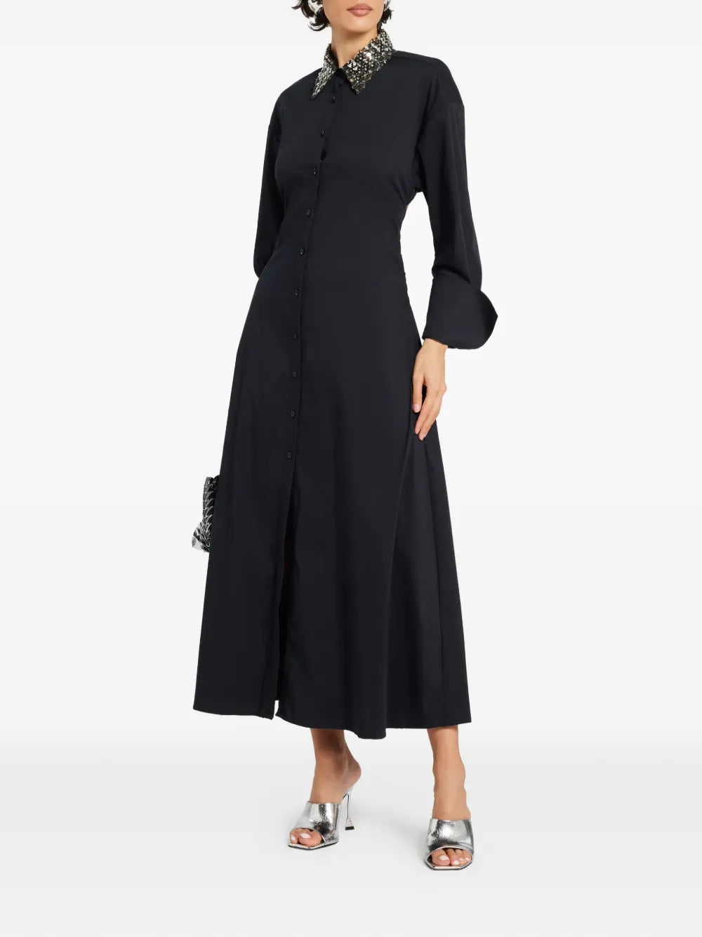 Simon Miller Embellished Open Back Midi Dress