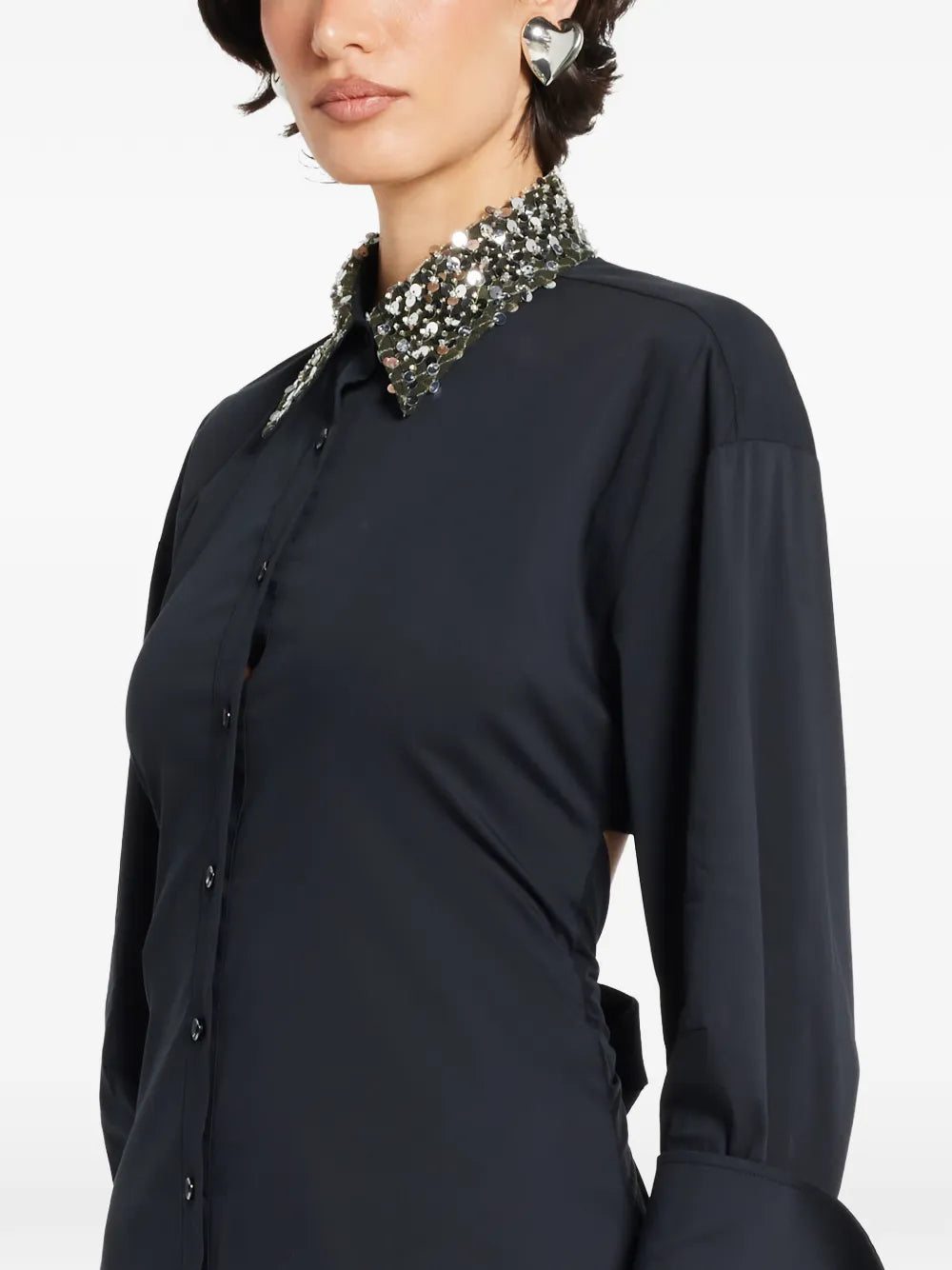 Simon Miller Embellished Open Back Midi Dress