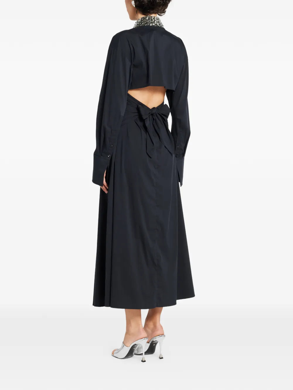 Simon Miller Embellished Open Back Midi Dress