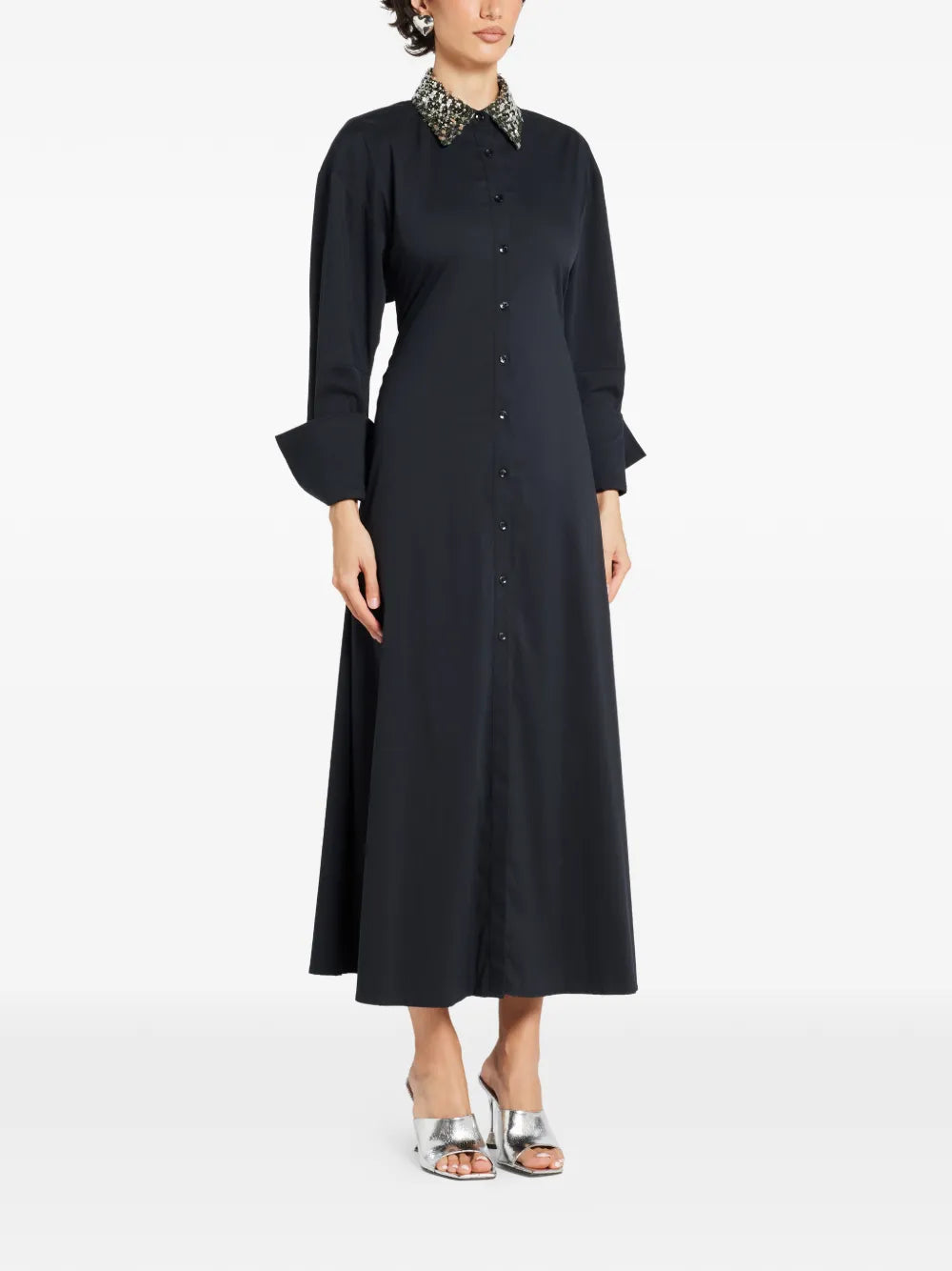 Simon Miller Embellished Open Back Midi Dress