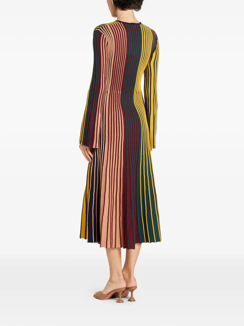 Simon Miller Celia Striped Long Sleeve Midi Dress
