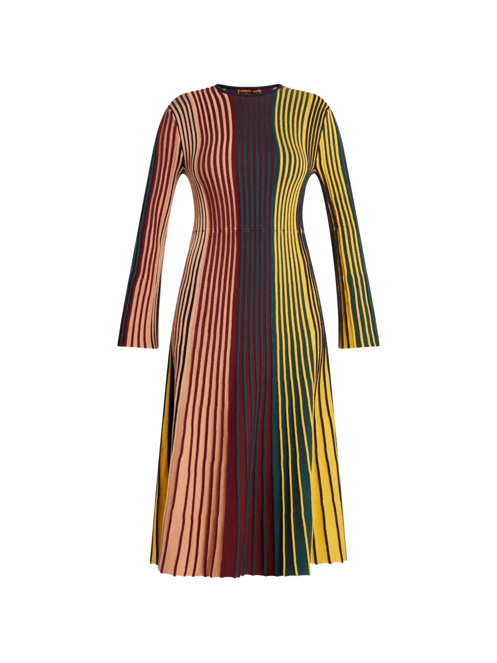 Simon Miller Celia Striped Long Sleeve Midi Dress