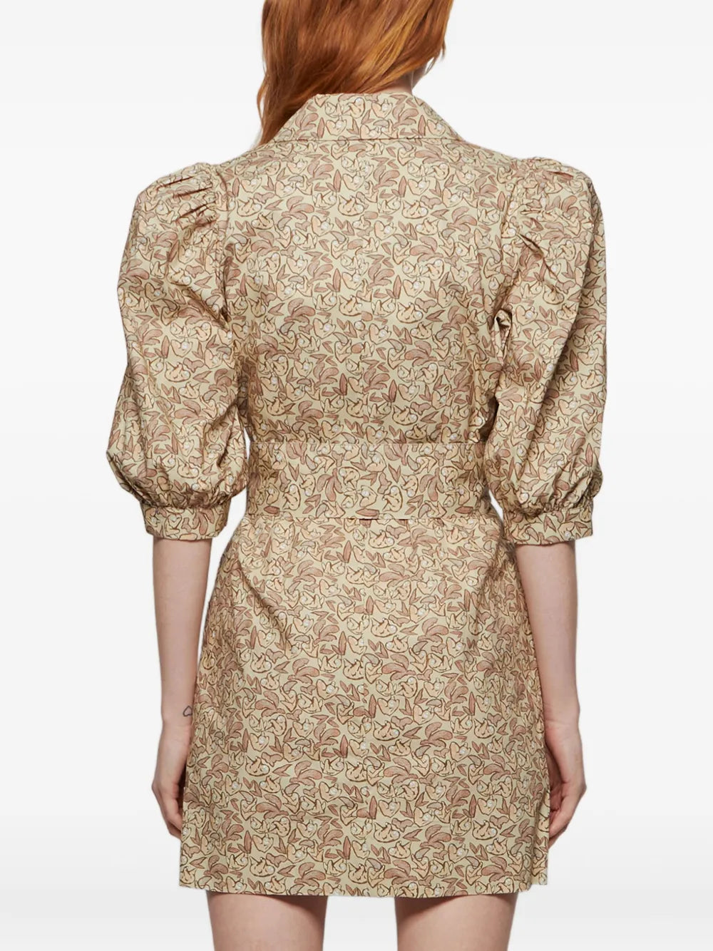 Lhd Casitas Puff Sleeve Belted Dress
