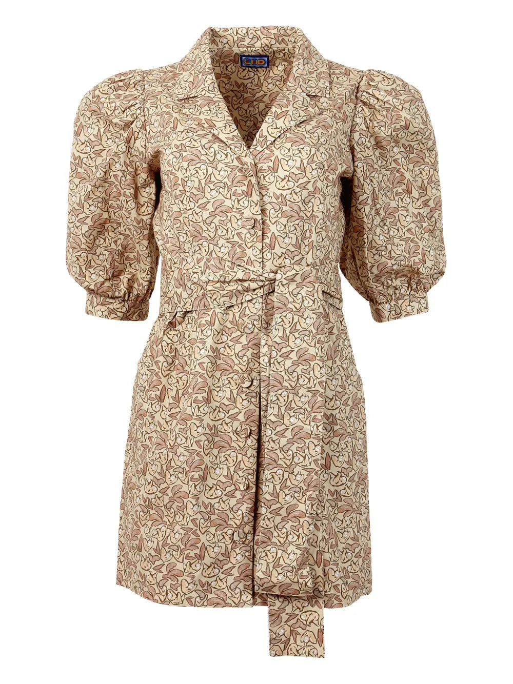 Lhd Casitas Puff Sleeve Belted Dress