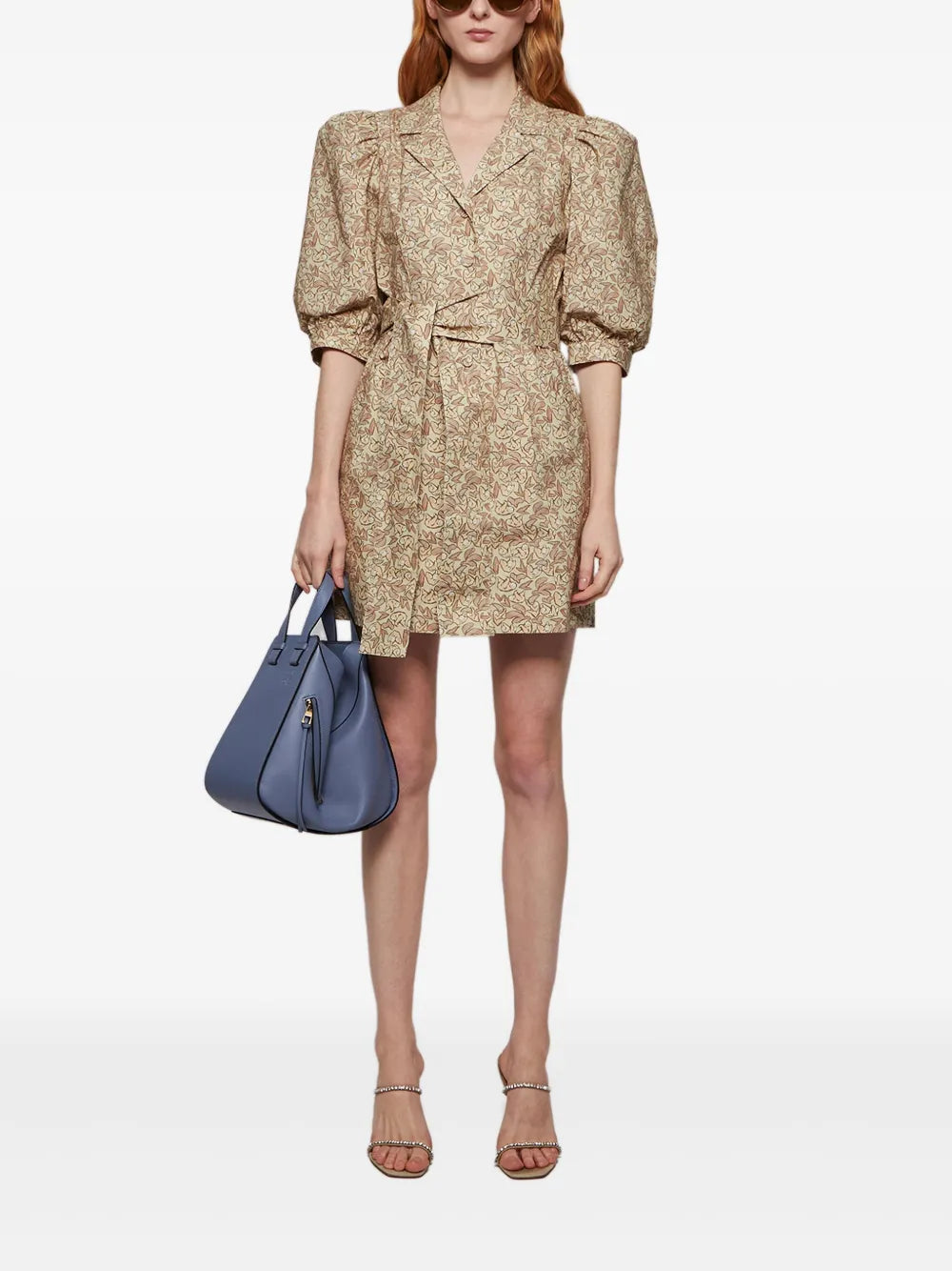 Lhd Casitas Puff Sleeve Belted Dress