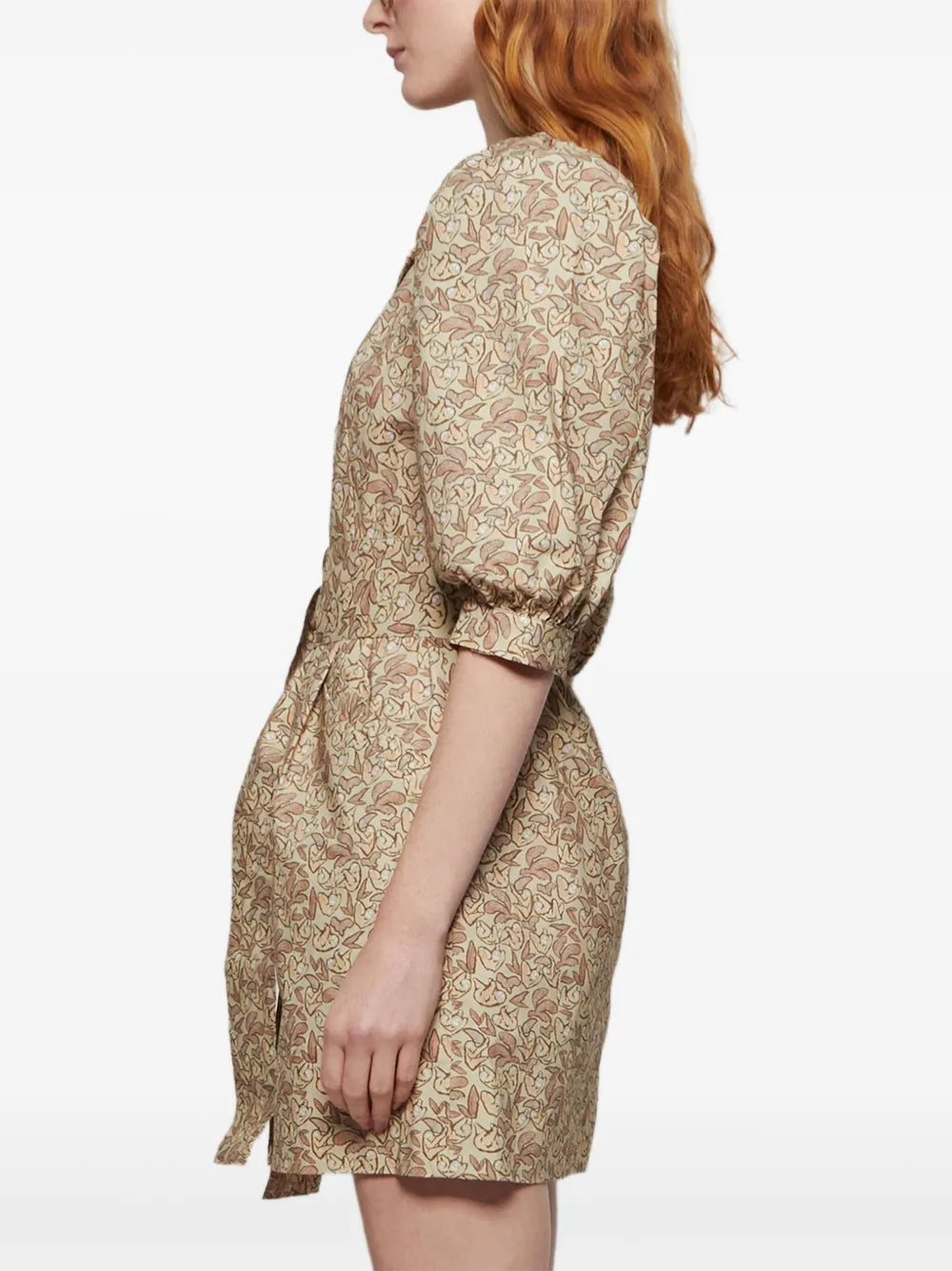 Lhd Casitas Puff Sleeve Belted Dress