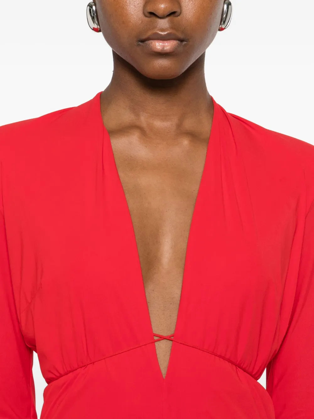 Amazuin V Neck Maxi Dress