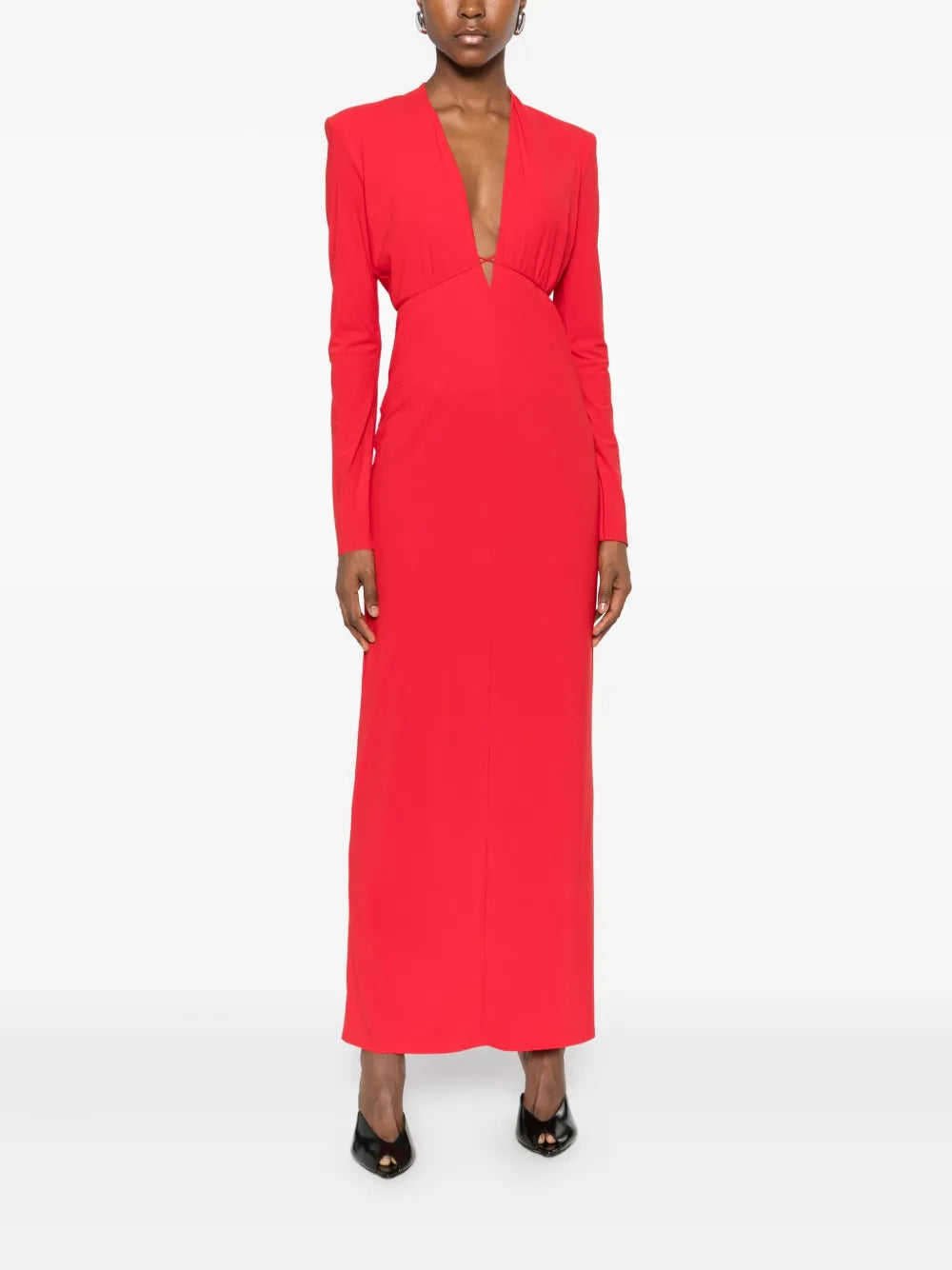Amazuin V Neck Maxi Dress