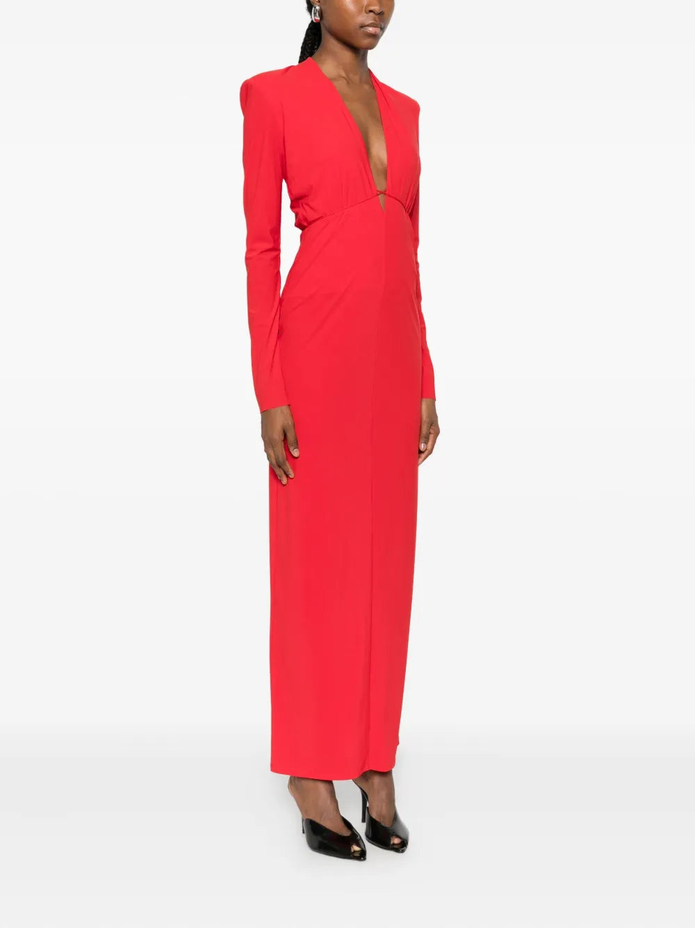 Amazuin V Neck Maxi Dress