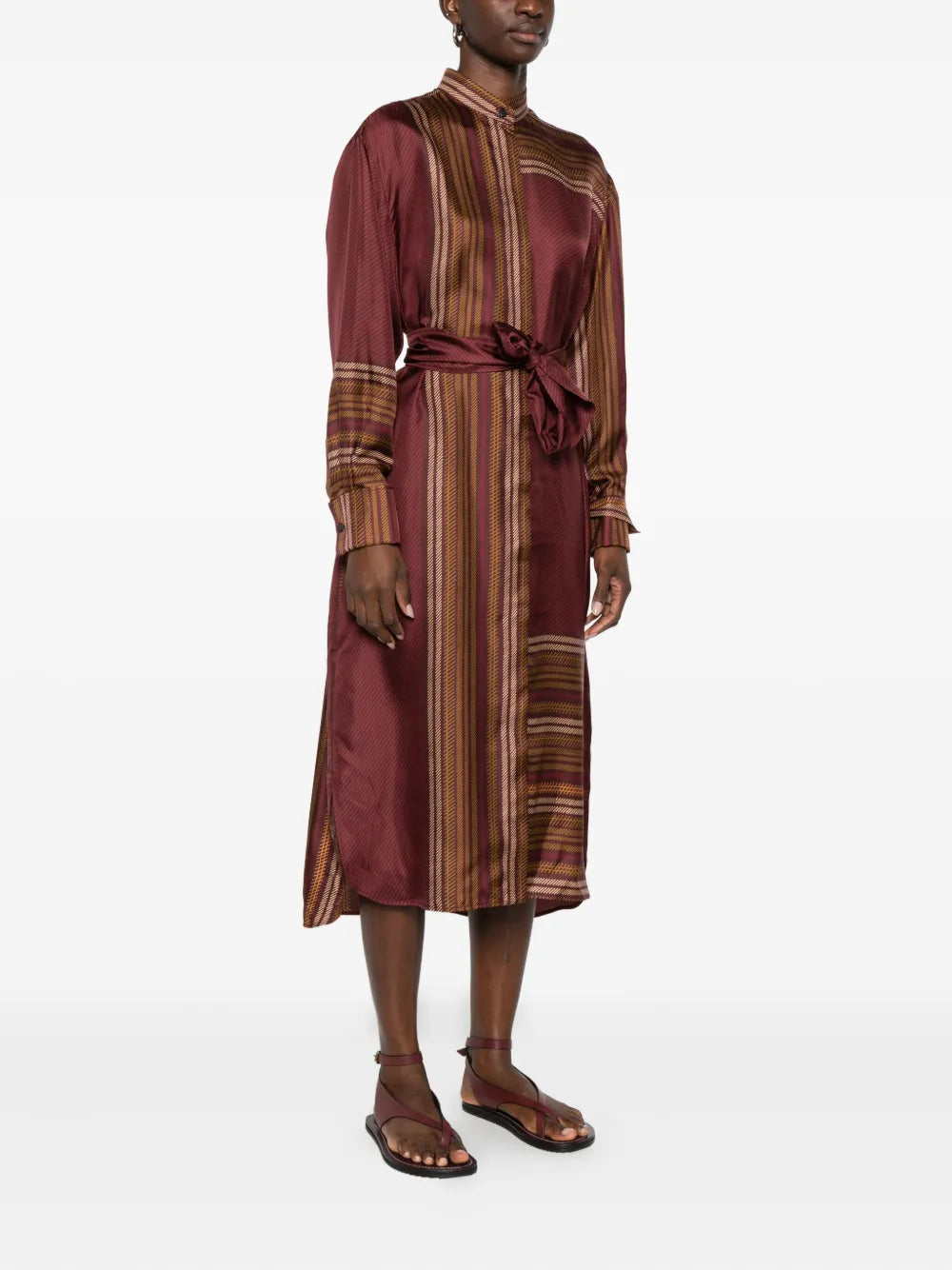 Max Mara Pietre Striped Midi Dress