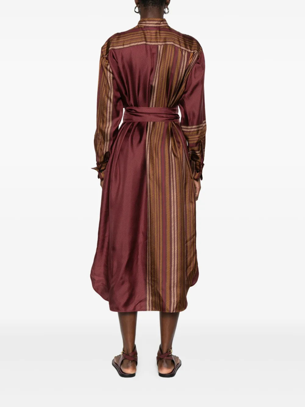 Max Mara Pietre Striped Midi Dress