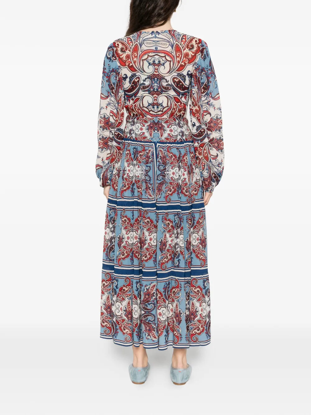 Farm Rio Paisley Scarf Tie Waist Maxi Dress