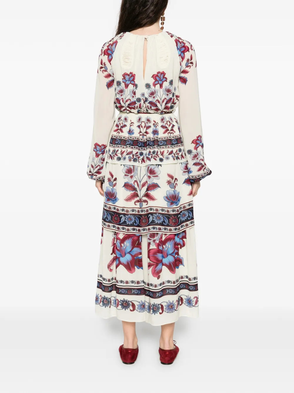 Farm Rio Malu Winter Floral Print Maxi Dress