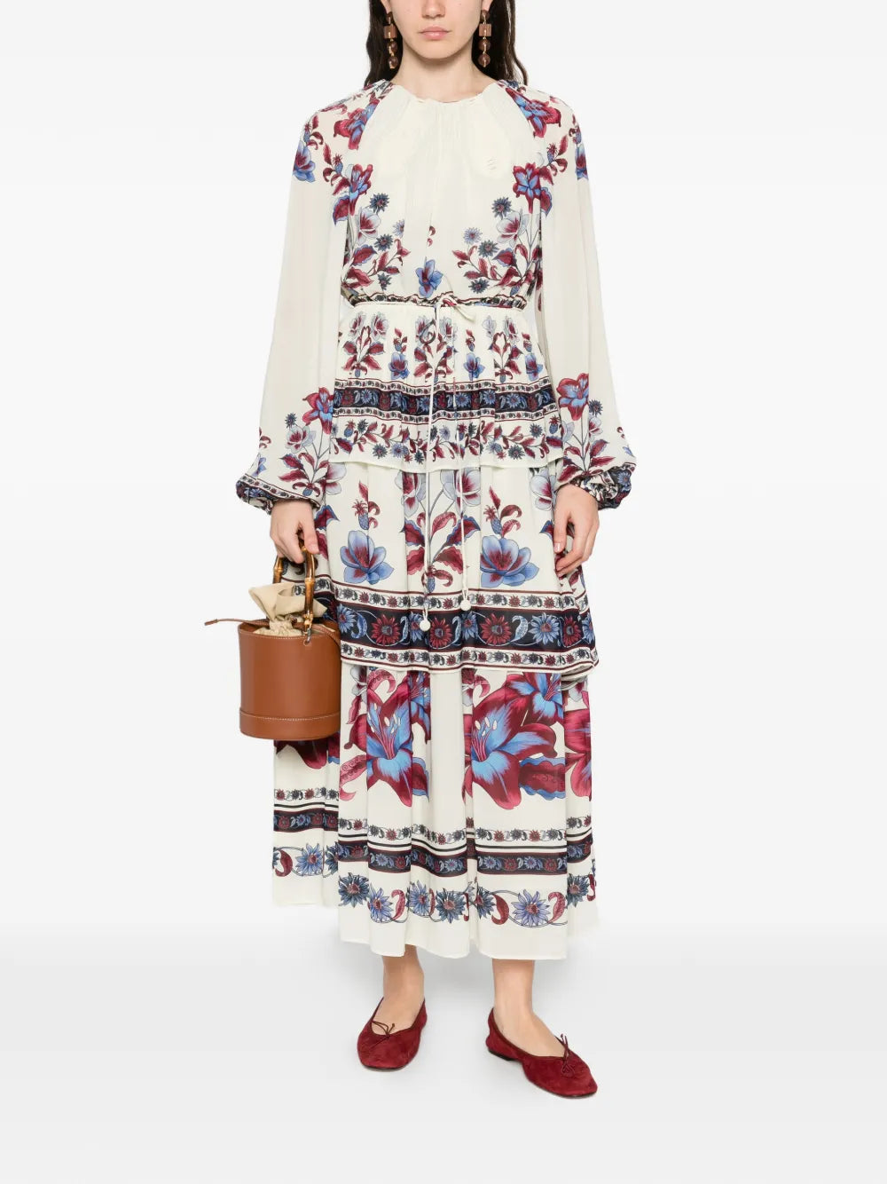 Farm Rio Malu Winter Floral Print Maxi Dress