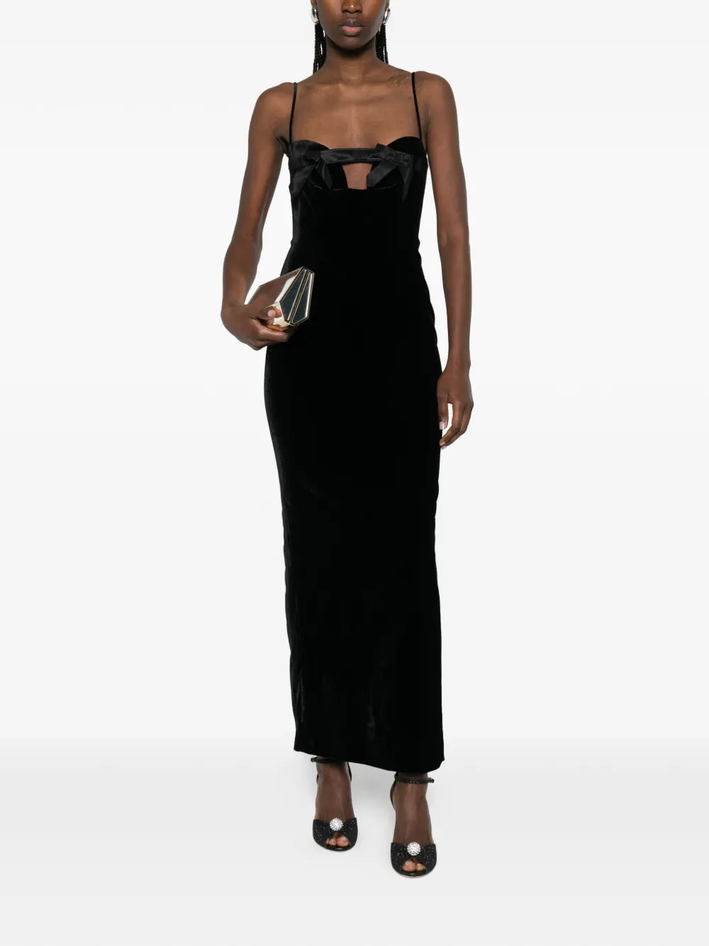 Alessandra Rich Velvet Maxi Dress