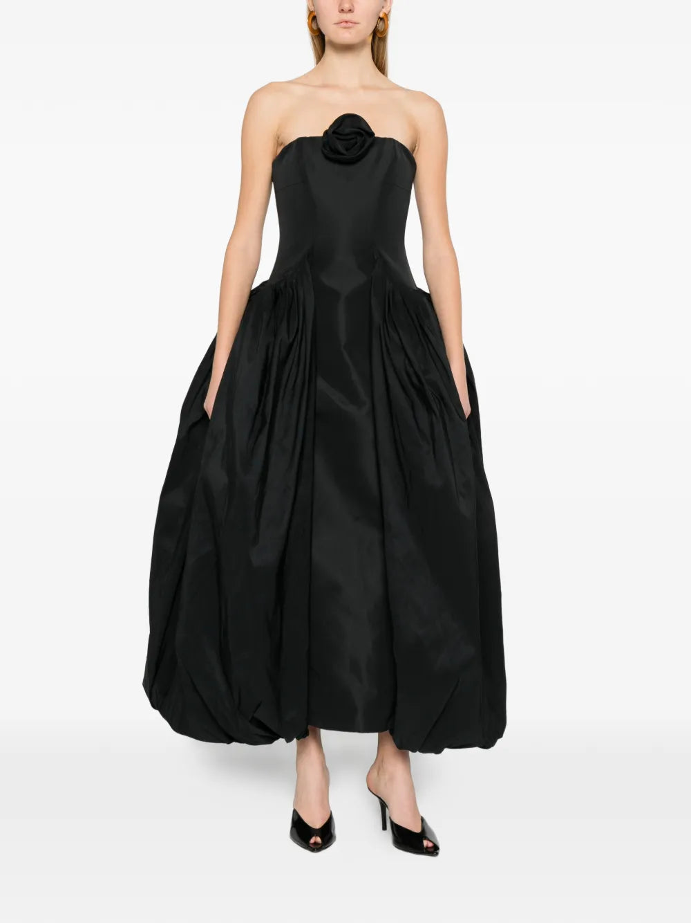 Cult Gaia Kalea Flower Strapless Dress
