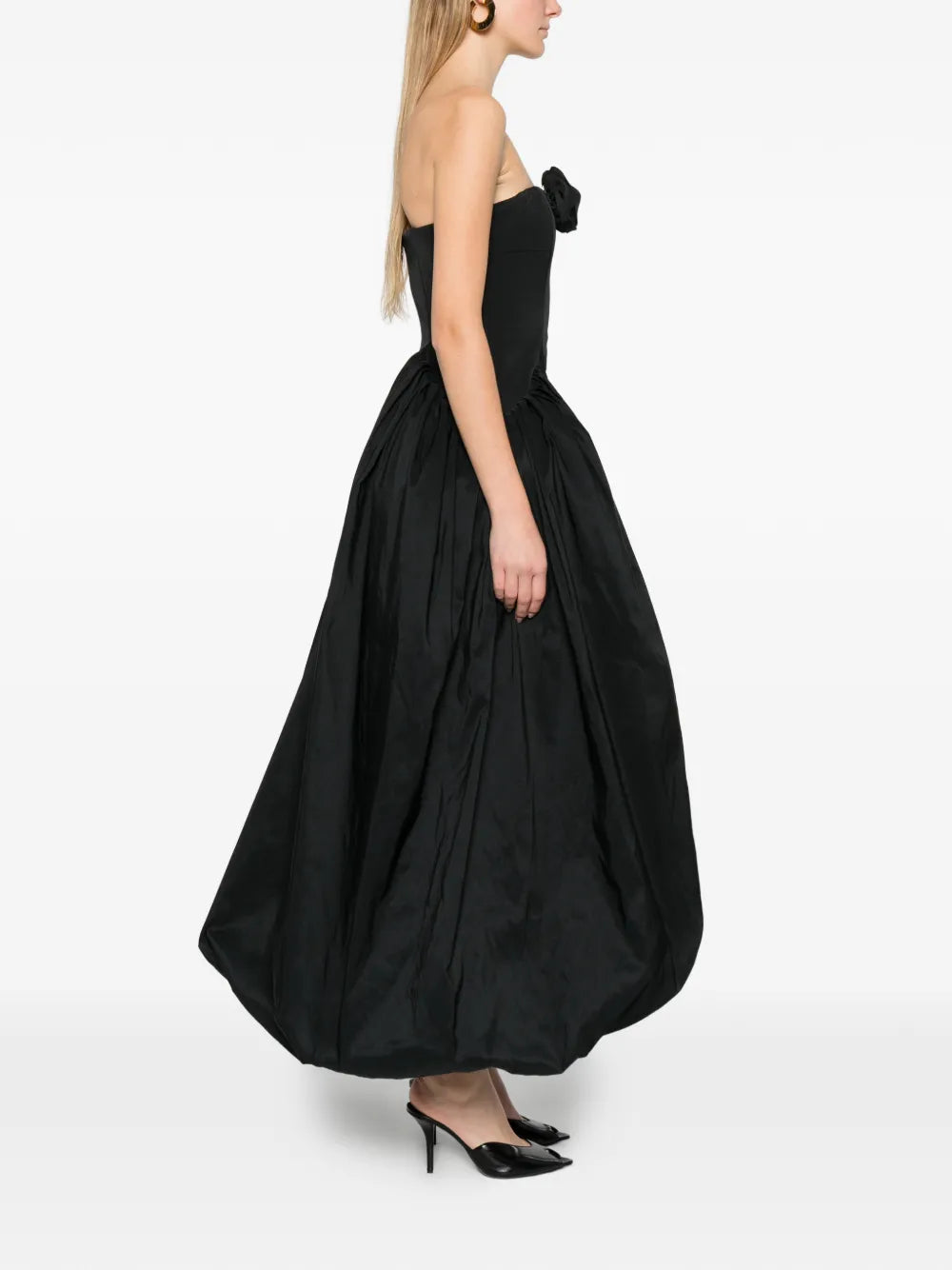 Cult Gaia Kalea Flower Strapless Dress