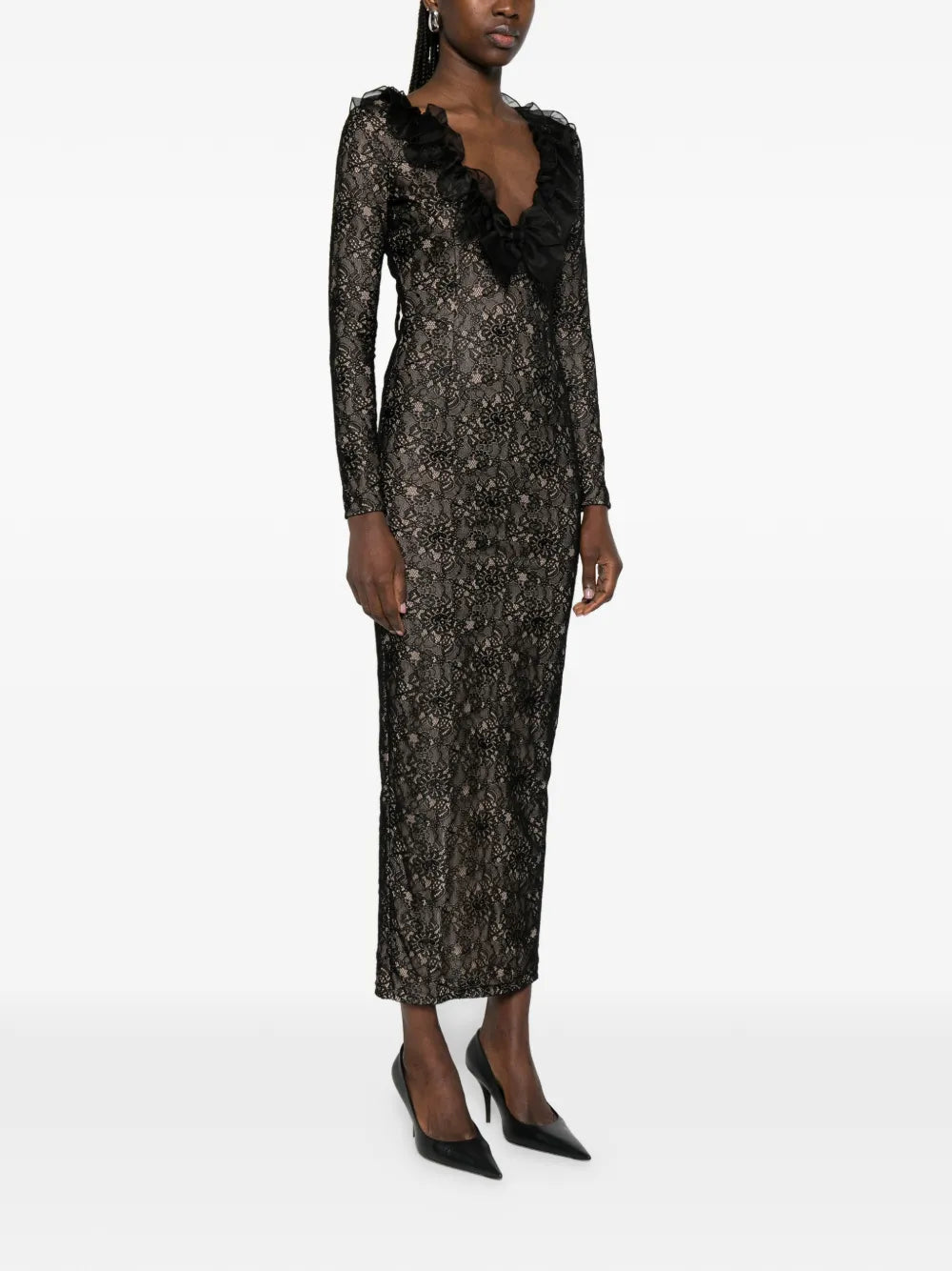 Alessandra Rich Lace Maxi Dress