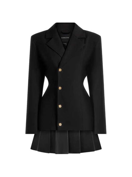 Maniere De Voir Nicole Pleated Mini Dress