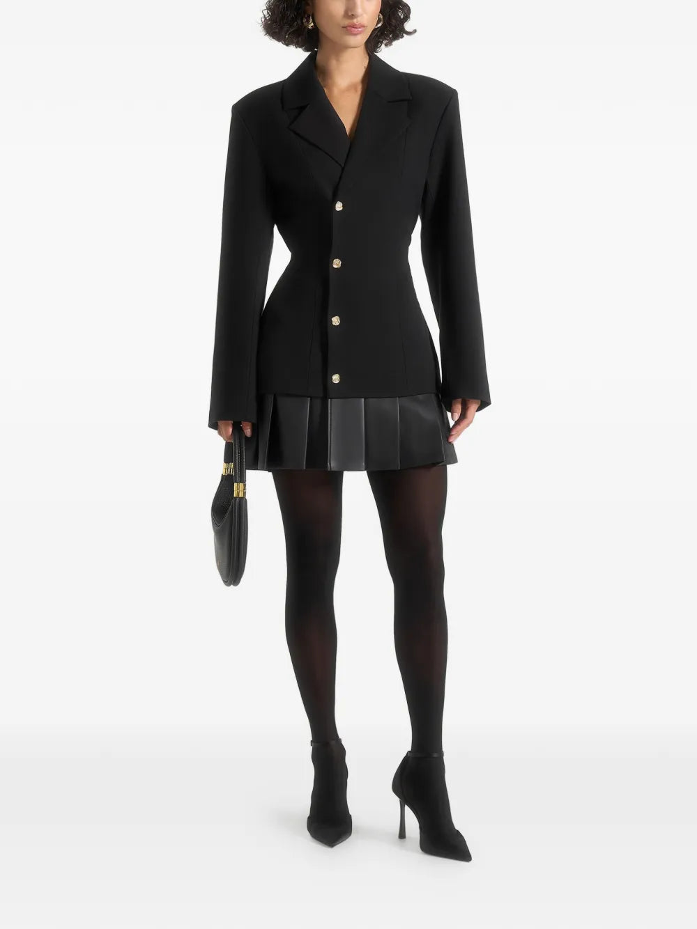 Maniere De Voir Nicole Pleated Mini Dress