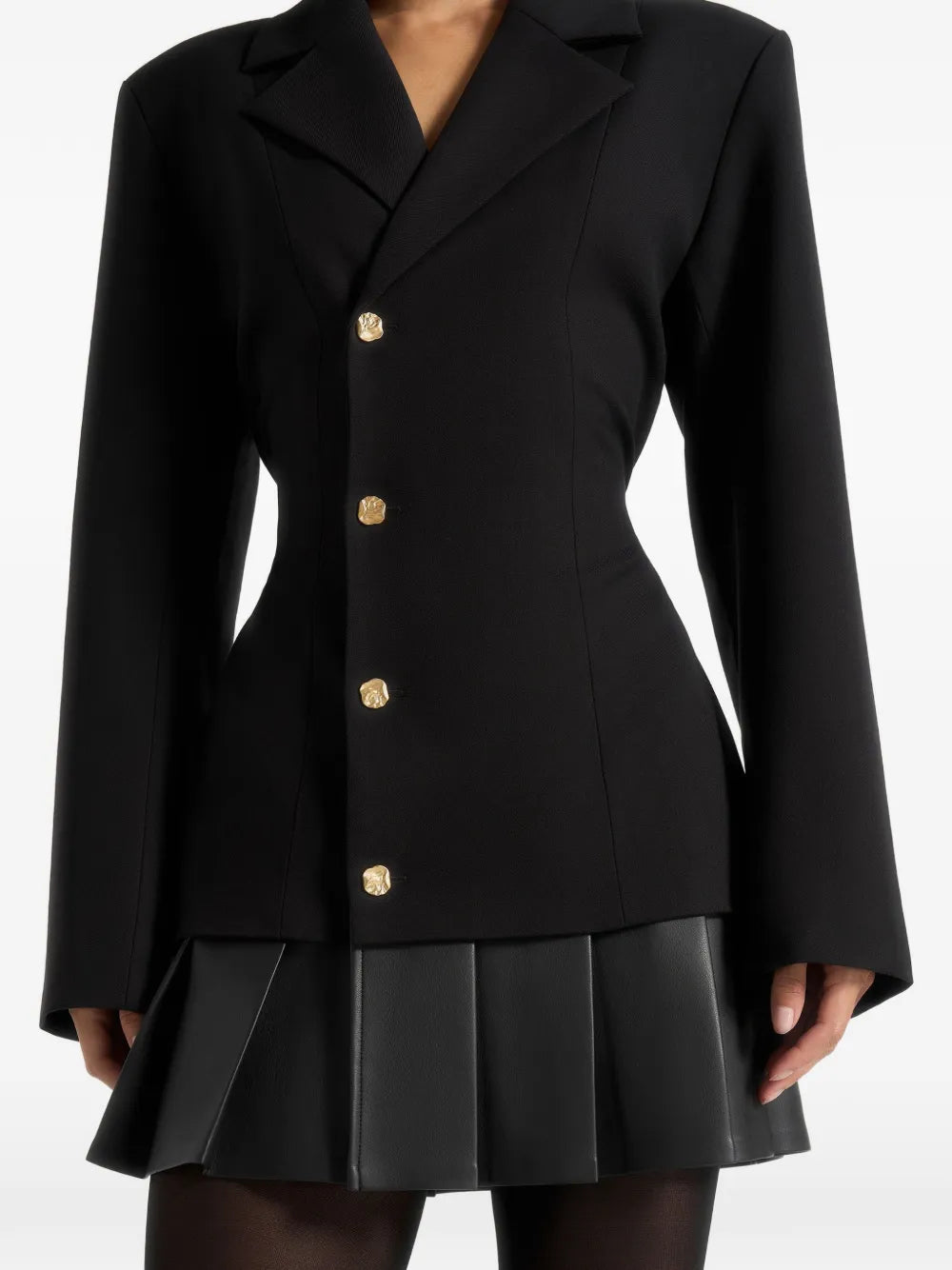 Maniere De Voir Nicole Pleated Mini Dress