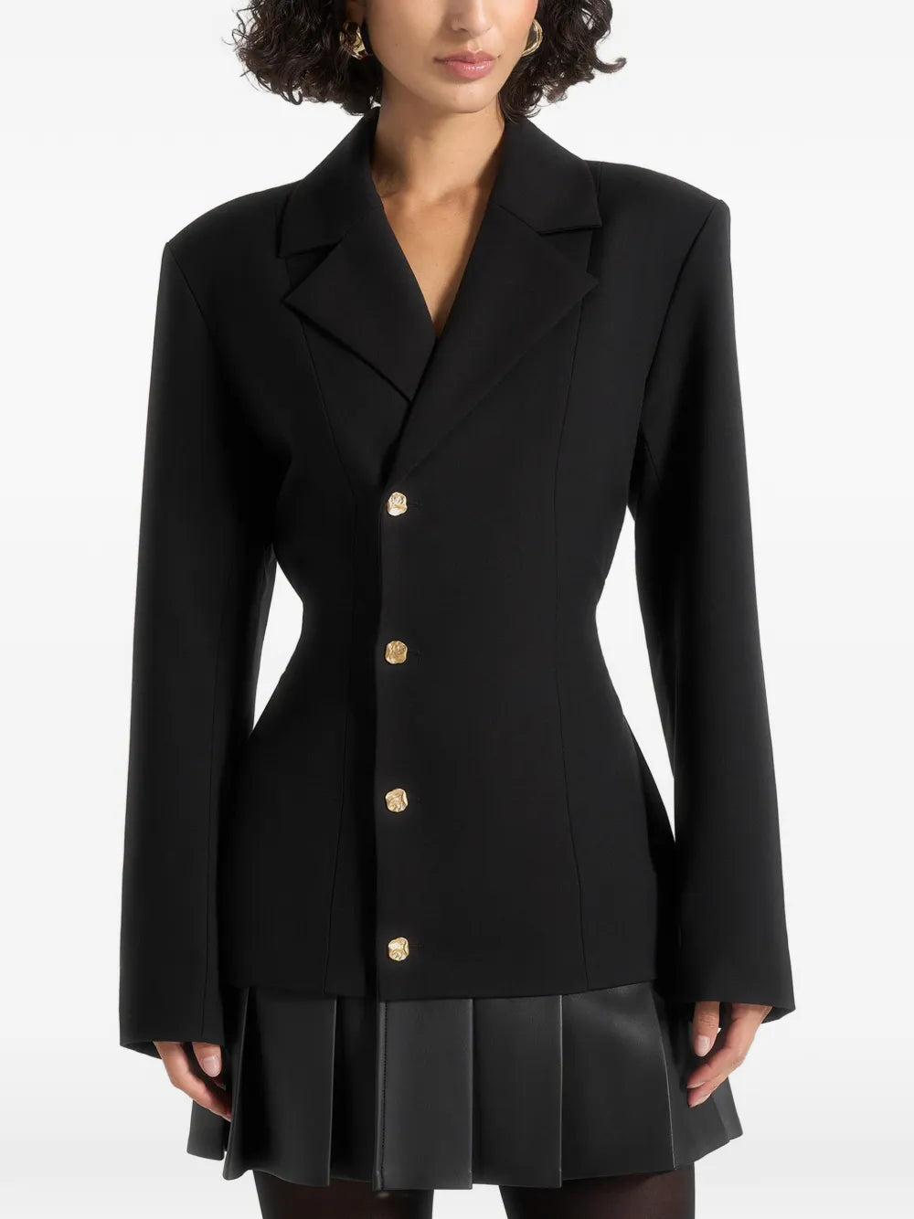 Maniere De Voir Nicole Pleated Mini Dress