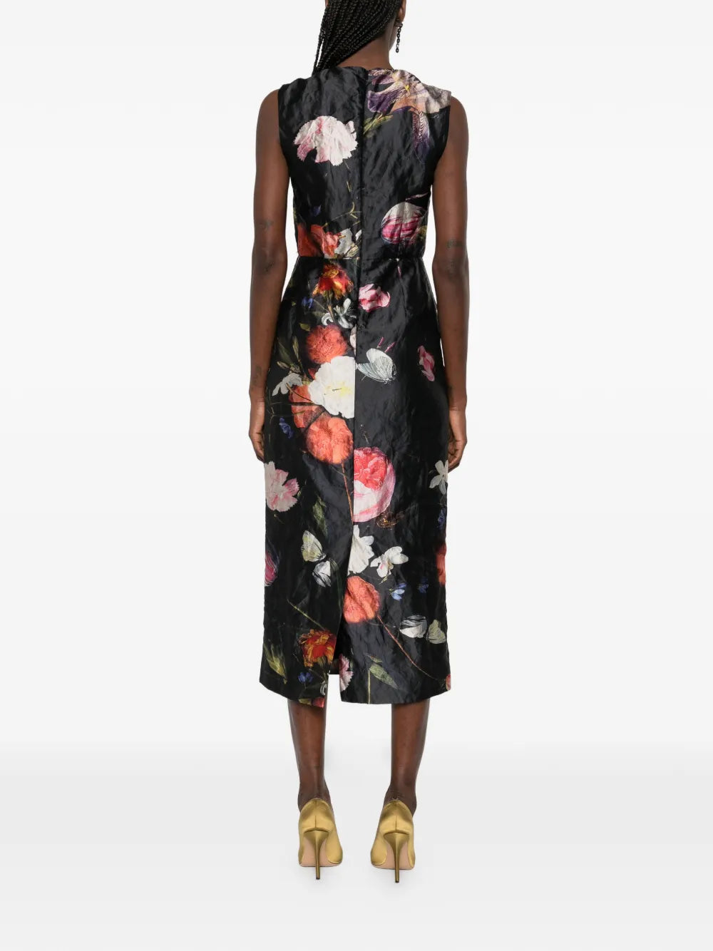 Erdem Sleeveless Floral Midi Dress