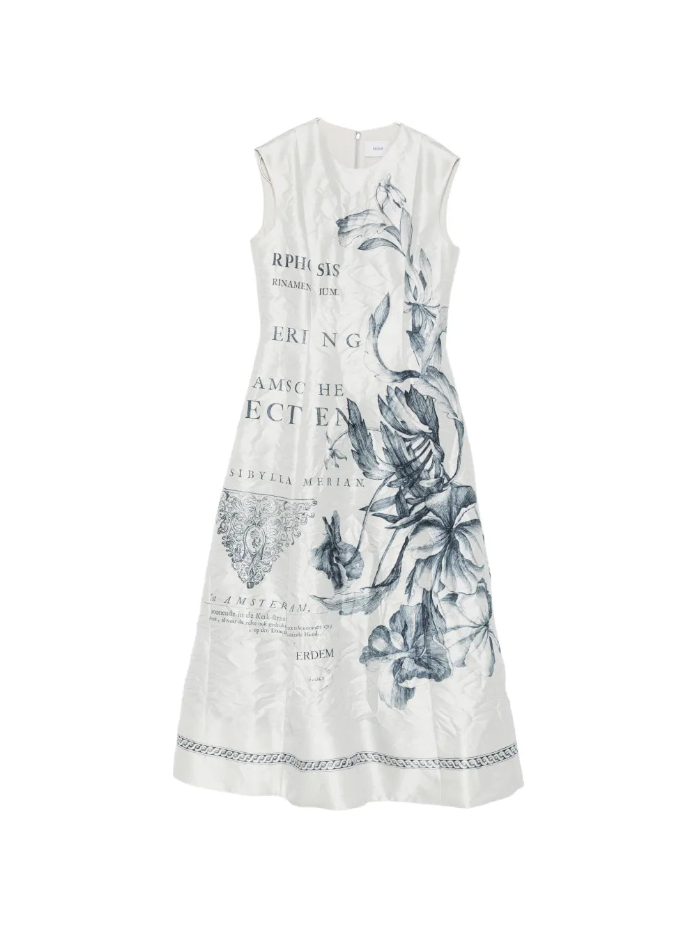 Erdem Floral Print Sleeveless Midi Dress
