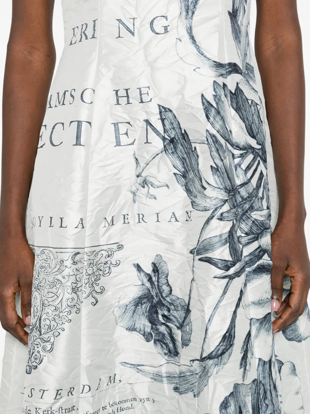 Erdem Floral Print Sleeveless Midi Dress