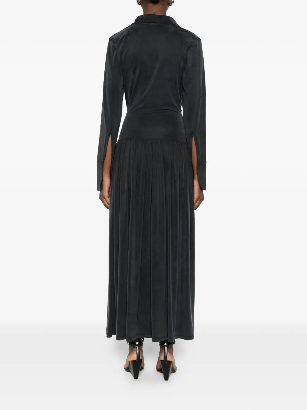 Aya Muse Mer Pleated Midi Dress