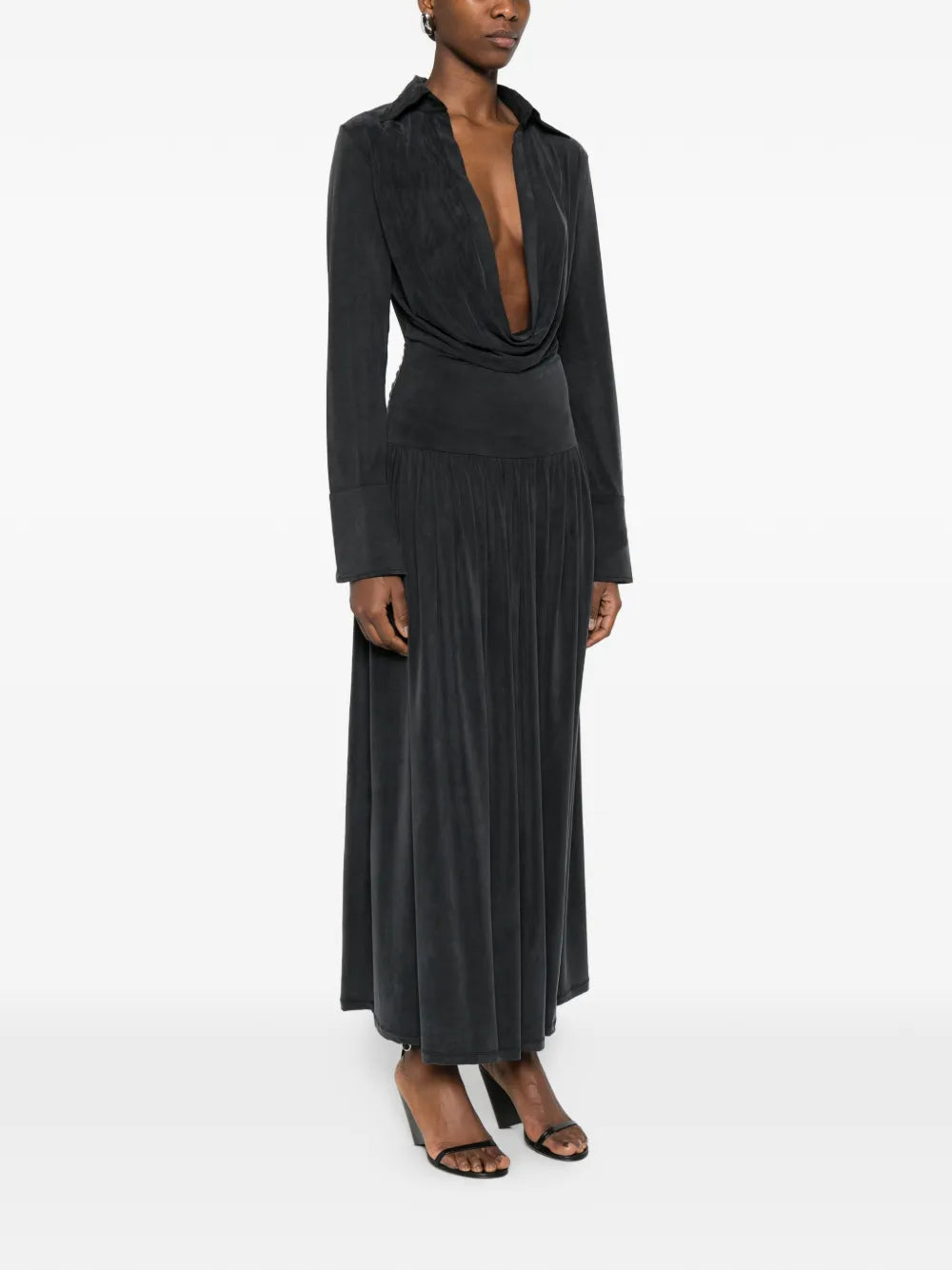 Aya Muse Mer Pleated Midi Dress