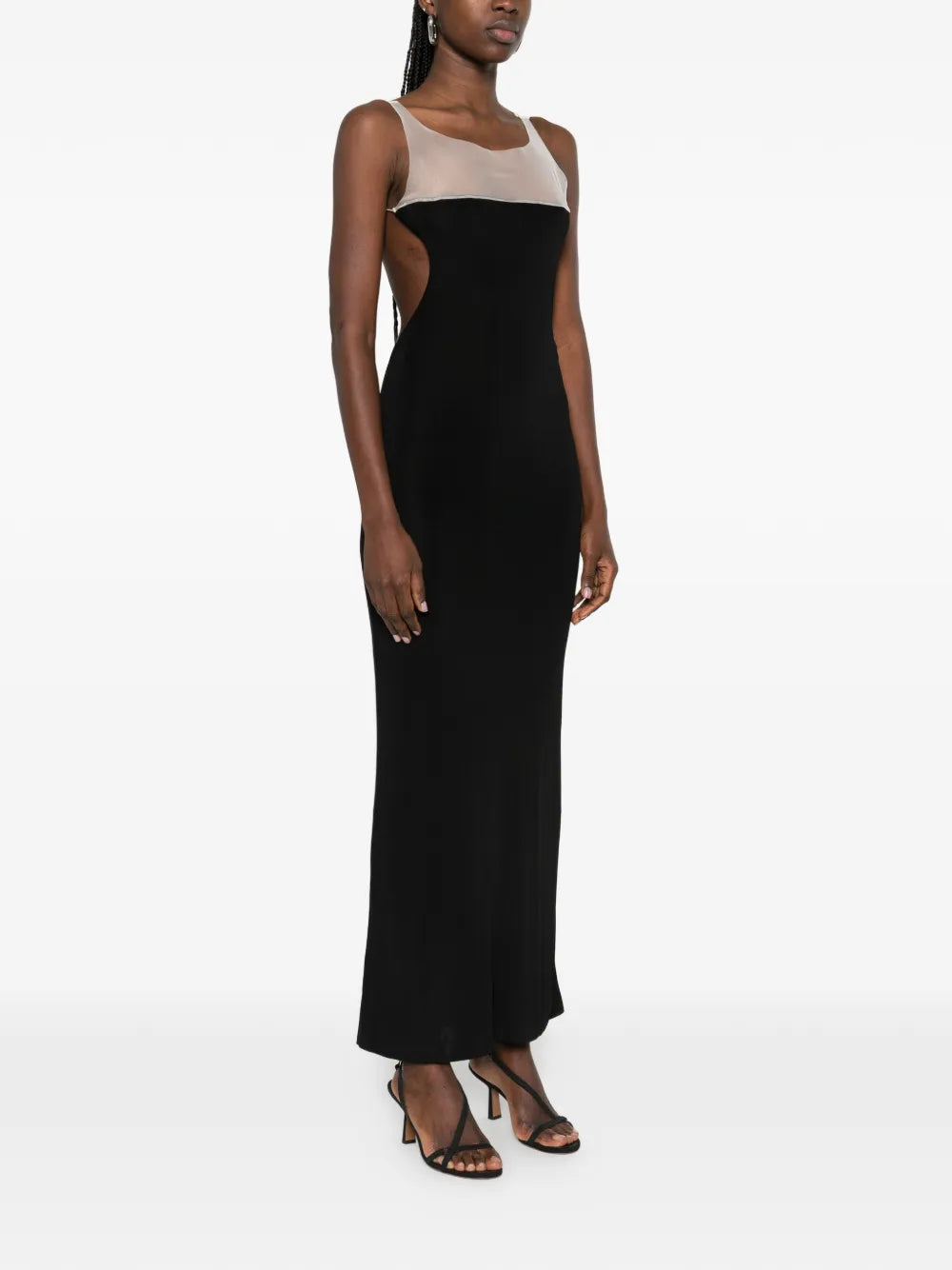 Aya Muse Semi Sheer Maxi Dress