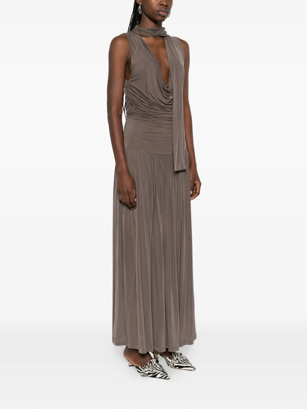 Aya Muse Alyve Ruched Midi Dress